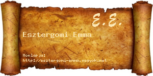 Esztergomi Emma névjegykártya